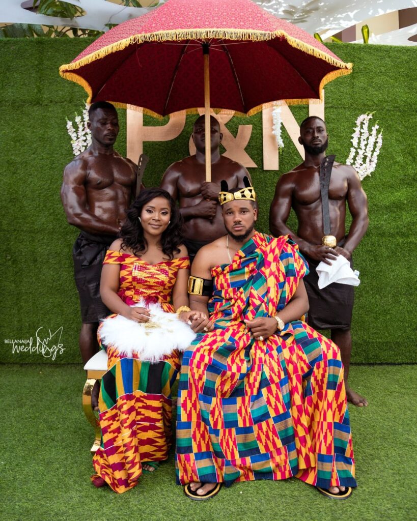 Naa and Prince's traditional wedding. Image source: BellaNaija.