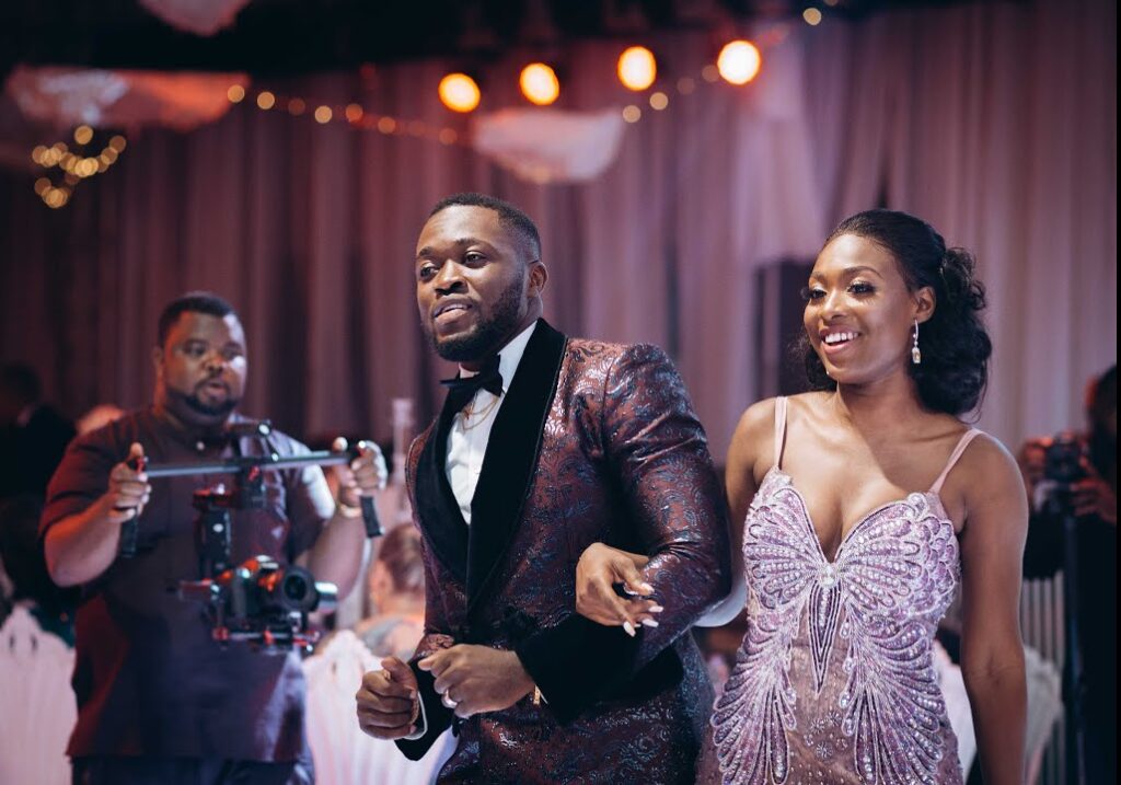 Image of Kennedy Osei, a Ghanaian media personality and lawyer, and his wife, Tracey Gyamfuah, on their wedding day in 2020. Image Source: Instagram