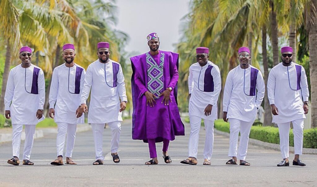 Groom with his groomsmen looking dapper. Image Source: Pinterest