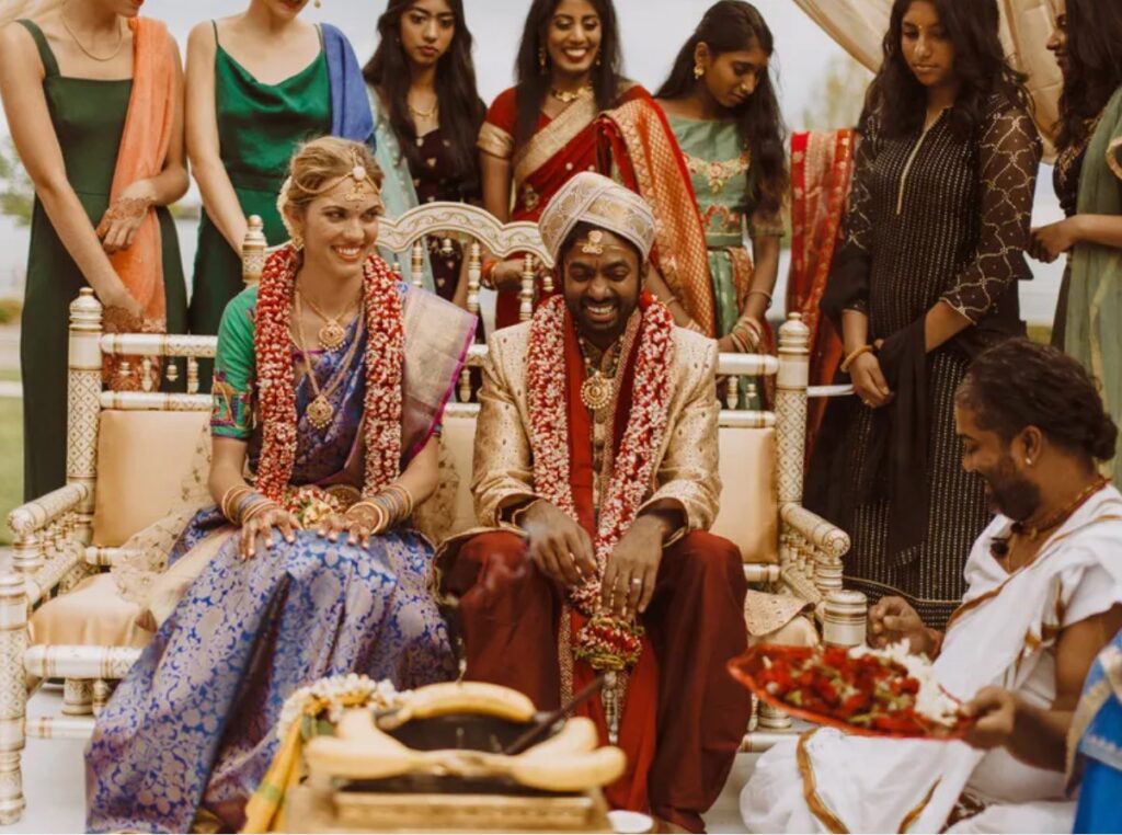 Catholic-Hindu Multicultural Wedding in Detriot, Michigan, between Brianna and Pavan. Photo: Heidi Uhlman Photography