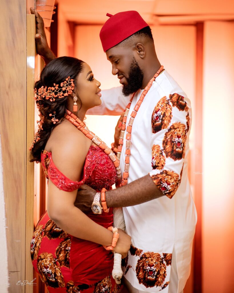 Actress Ekene Umenwa and the love of her life, Alex, on their pre-wedding. Image Source: Photography @officialbigdealwedding