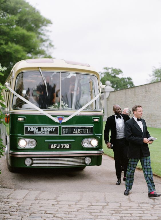 Shuttles are one of the forms of wedding transportation for guests. Source: marthastewart.com