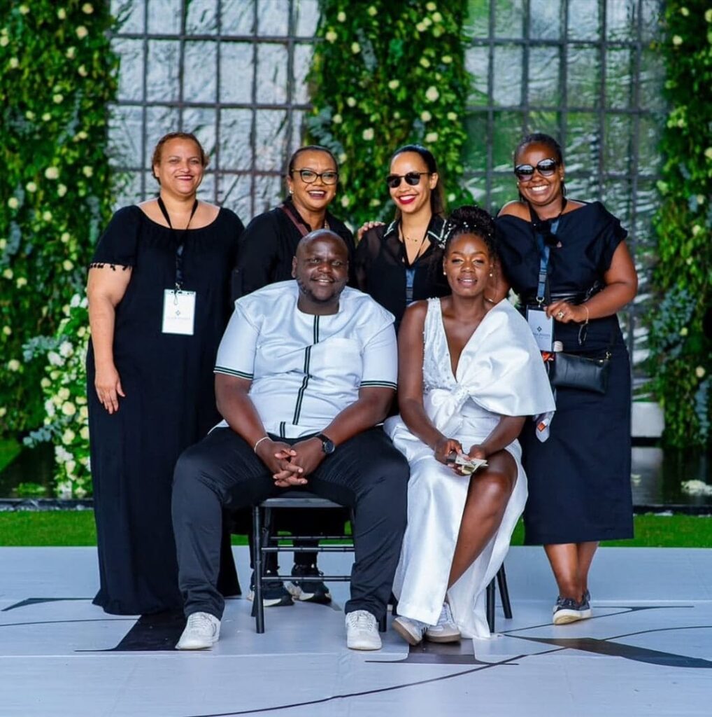 Sanaa Events staff pictured with a couple at a typical Kenyan wedding. Image Source: Instagram/@sanaaevents