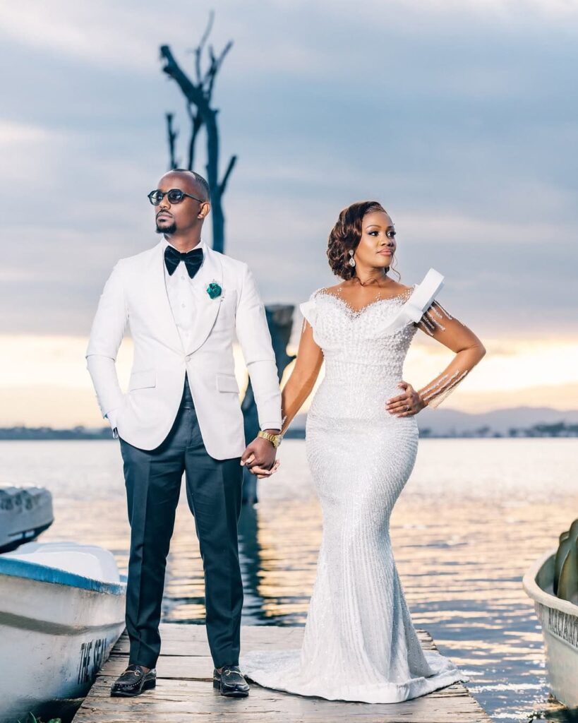 A beautiful Kenyan couple on their wedding day. Image Source: Instagram/@kapedophotography