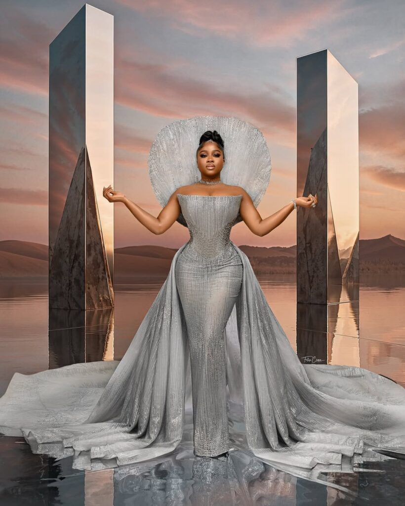 Ruth Erikan James, popularly known by her company name, Veekee James, has cemented her name as one of the best fashion designers in Nigeria. Image Source: Instagram/@veekee_james