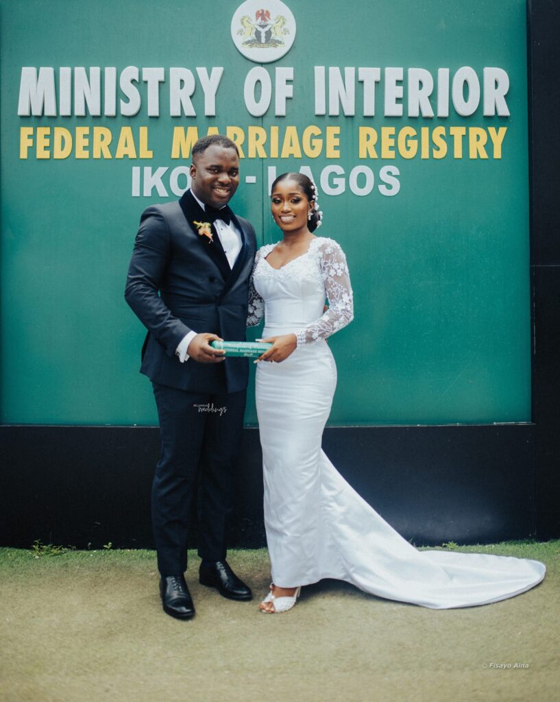 Tola and Martins' civil wedding, photographed by Fisayoaina Photography.