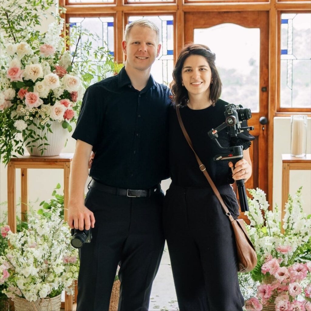 Creative couple Anneke & Wiehan own NewVine Media, a cinematography brand that captures wedding stories that carry weight, feel unforced, and are captured with intention. Image Source: Instagram/@newvine_media