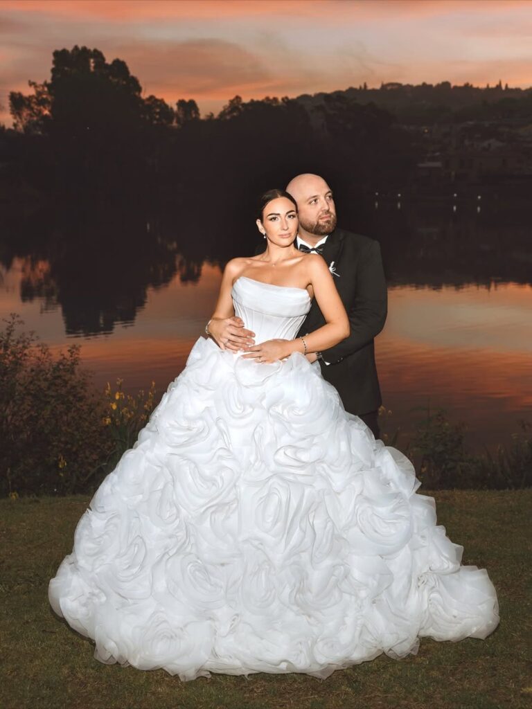 George & Federica were wrapped in the most perfect golden moment. Photography by Barclay Studios